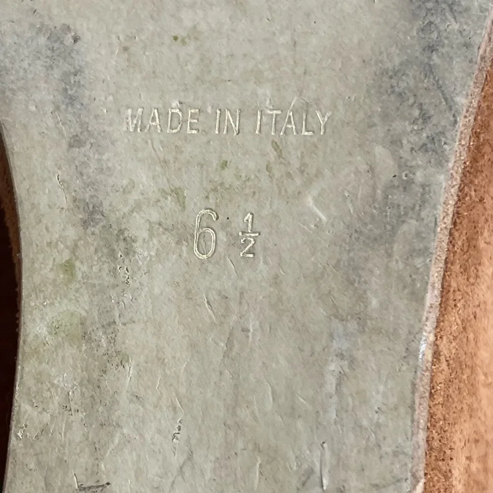 Sophia Milano Suede Wedge Sandals Size 6.5 - Picture 14 of 14